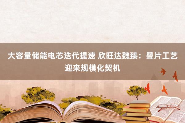 大容量储能电芯迭代提速 欣旺达魏臻：叠片工艺迎来规模化契机