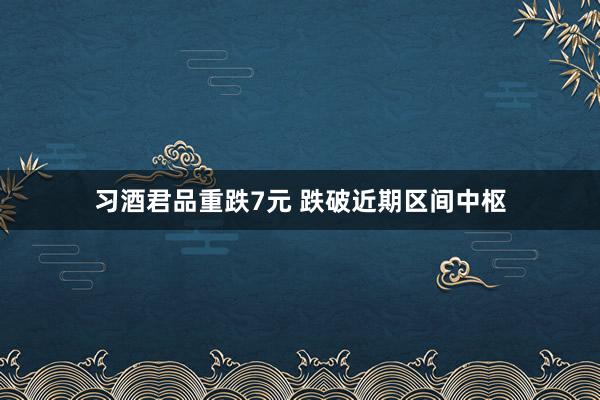 习酒君品重跌7元 跌破近期区间中枢
