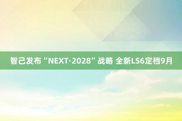 智己发布“NEXT·2028”战略 全新LS6定档9月