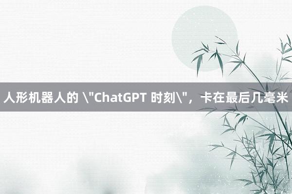人形机器人的 