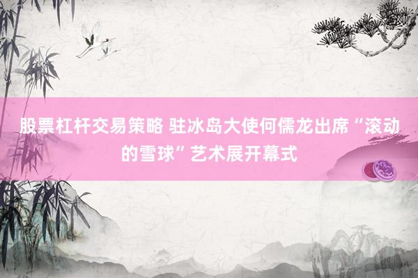 股票杠杆交易策略 驻冰岛大使何儒龙出席“滚动的雪球”艺术展开幕式